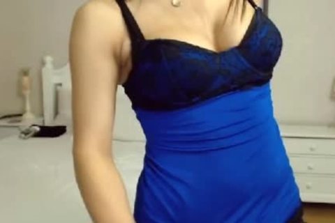 juicy brunette tranny playgirl undresses Down And Jerks Off
