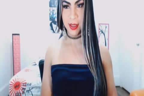 attractive ladyboy Rubs Her penis And Balls