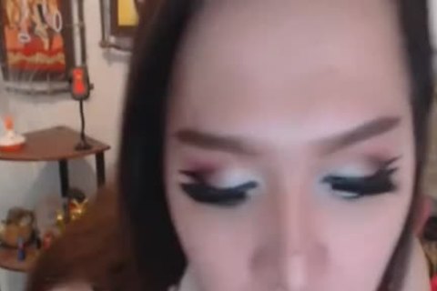 Super beautiful sheboy Stroking Her Hard rod