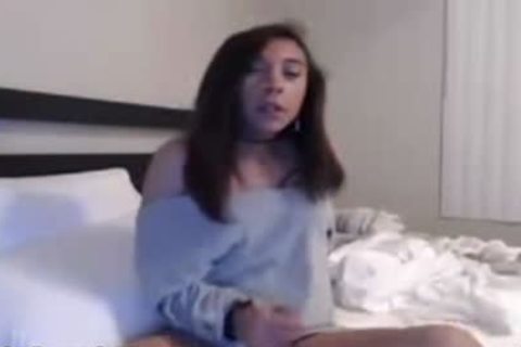tasty ladyboy In sofa Stroking Her shlong