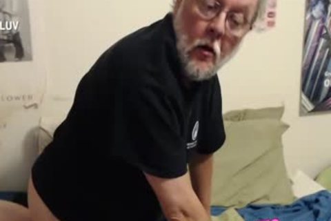 Sissy bonks favourable old man