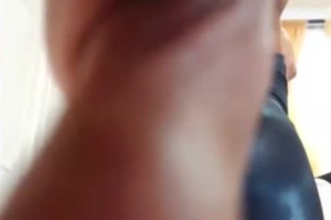 latina t-girl Jerking penis With Latex Pants