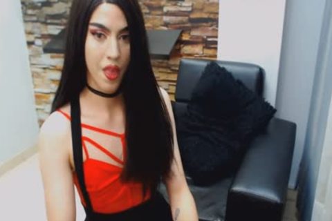fine shemale In Red Hard Jacking