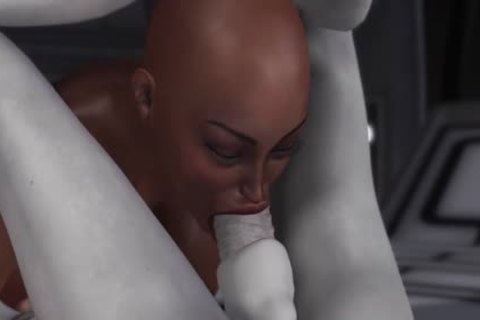 naughty Sci-fi Female Alien Plays With A darksome cutie In The Space Station