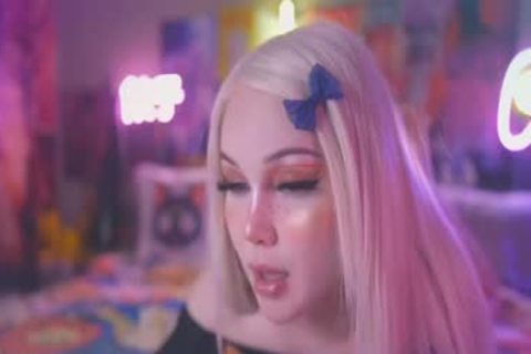 blond 18YO TS anal dildo banging