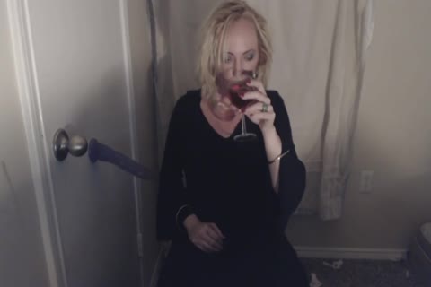 Goth sheboy Smokes And Pleasures Herself.