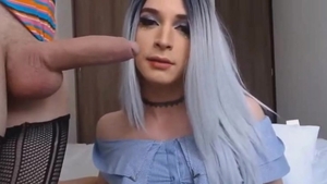 busty Trans Sucked gigantic Hard ramrod