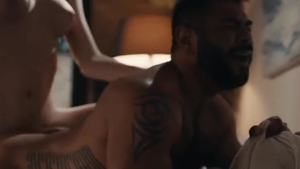 corpulent guy Massages TS Stepdaughter And Lets Her gang-sex His wazoo