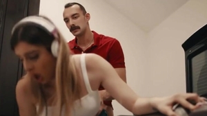 busty lady-twink Ivory Mayhem Barebacked In The Laundry Room