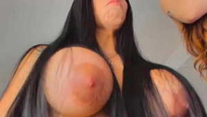 Trans girl pair Touch Each Other
