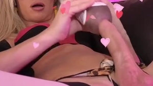 blond TS With large penis