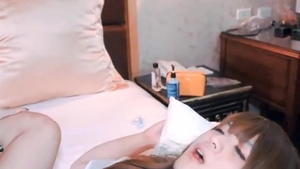 asian Trans cutie couple bang And goo flow Each Other