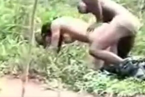 Soldiers bang A ladyboy Outdoor